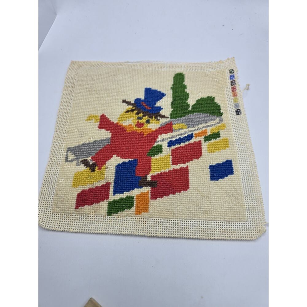 Vintage Humpty Dumpty Needlepoint